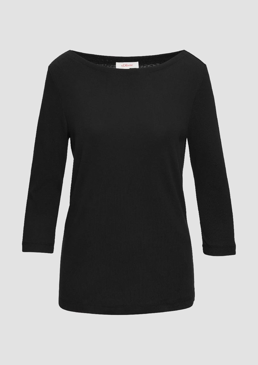 s.Oliver T-Shirt mit 3/4-Arm und U-Boot Ausschnitt 50% Rabatt für begrenzte Zeit