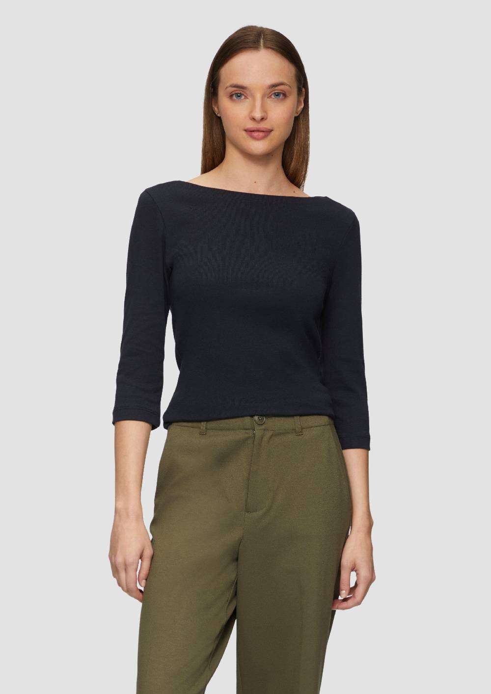 s.Oliver T-Shirt mit 3/4-Arm und U-Boot Ausschnitt Rabatte dieses Monats
