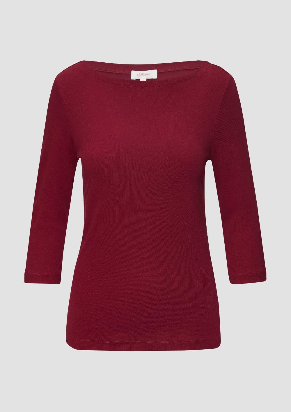 s.Oliver T-Shirt mit 3/4-Arm und U-Boot Ausschnitt 2025