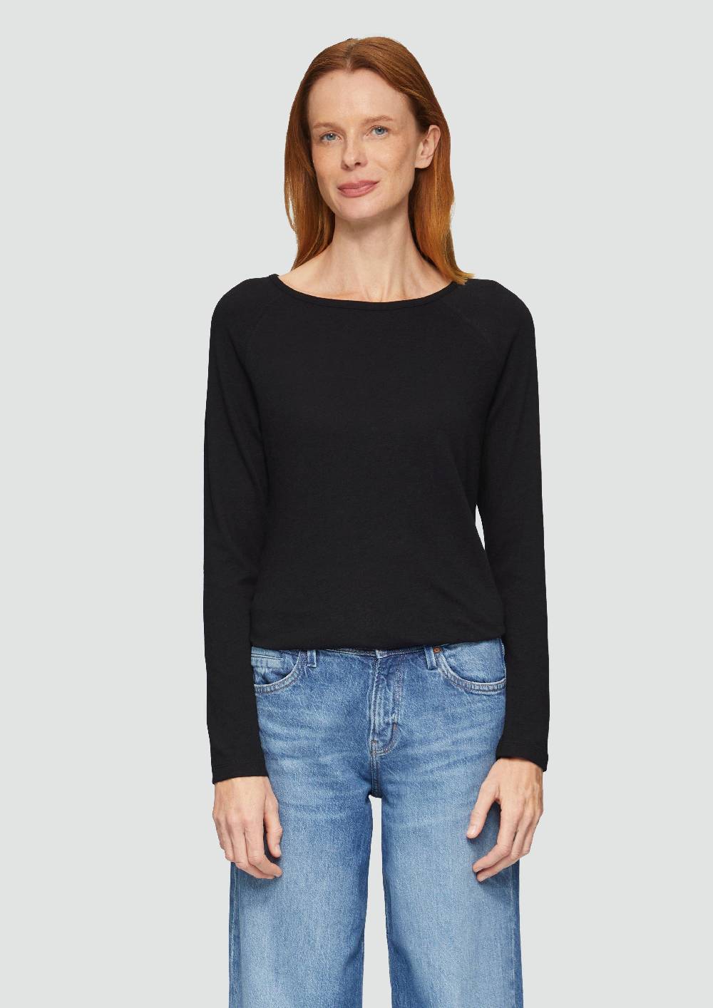 s.Oliver Langarmshirt mit Flammgarnstruktur und Raglanärmeln Online