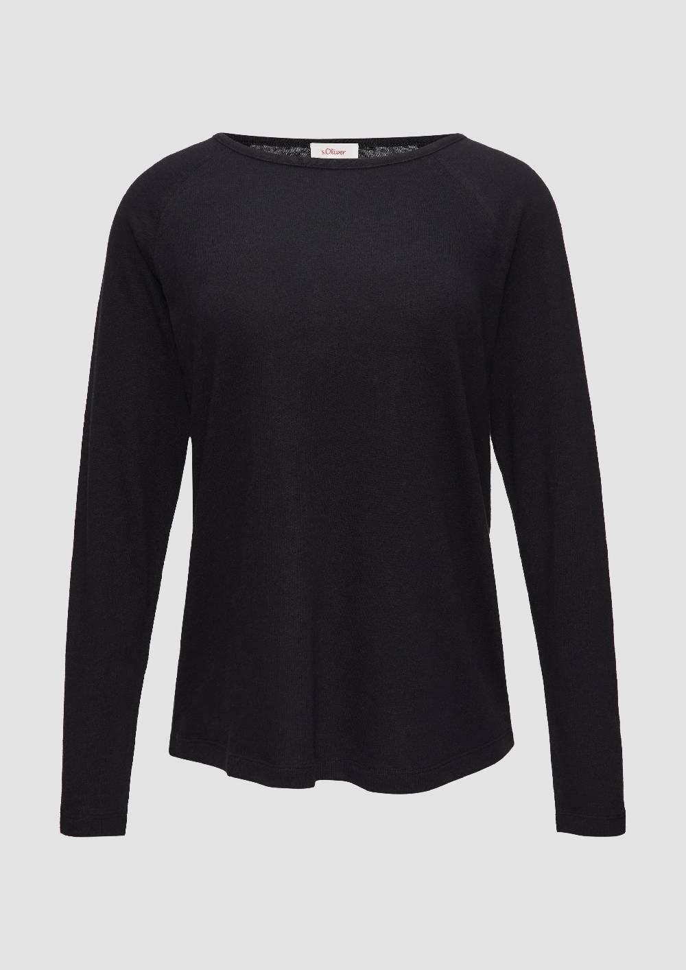 s.Oliver Langarmshirt mit Flammgarnstruktur und Raglanärmeln Online