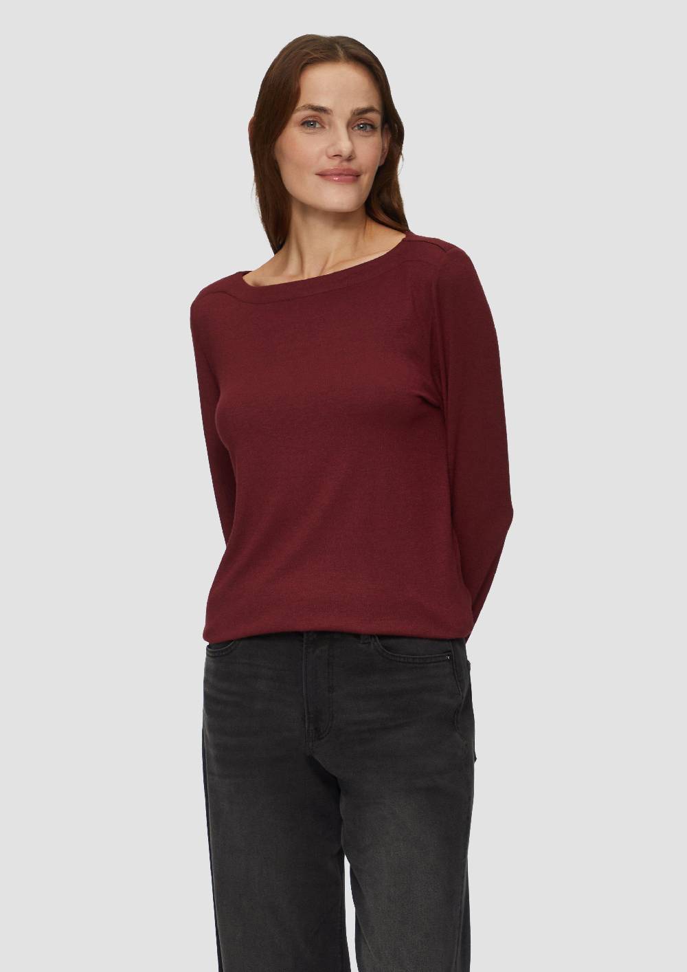 s.Oliver Weicher Longsleeve aus Jerseystrick im Angebot