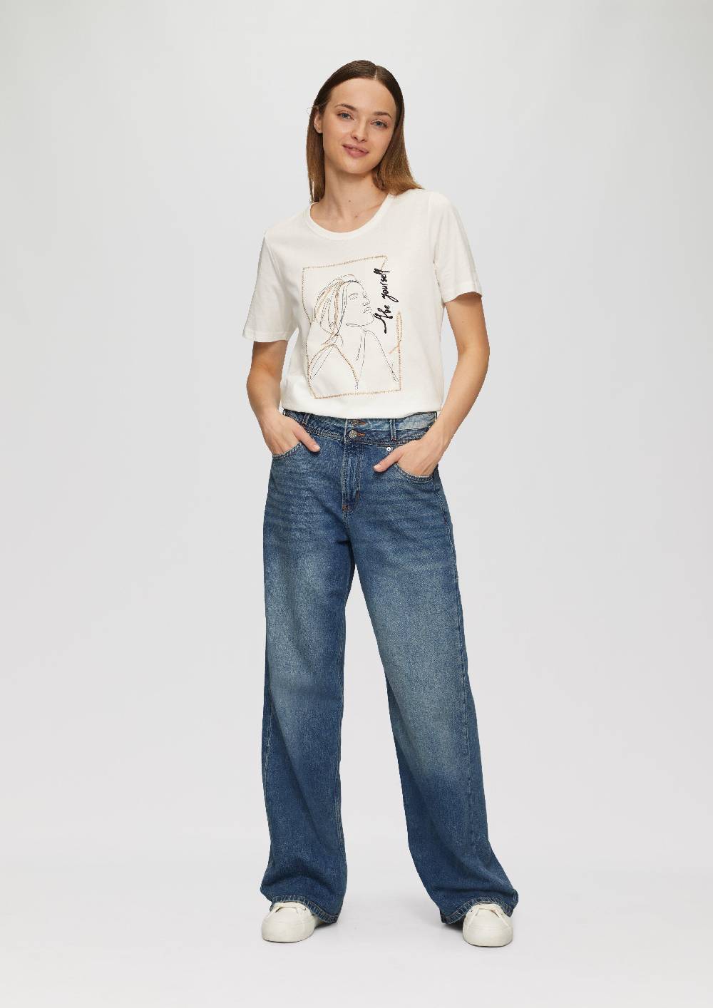 s.Oliver Jeans Suri / Regular Fit / High Rise / Wide Leg Günstiger Verkauf
