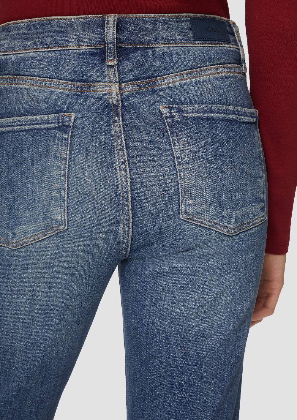 s.Oliver Jeans Flare / Slim Fit / Mid Rise / Flared Leg / mit Nahtdetail Fabrikverkauf