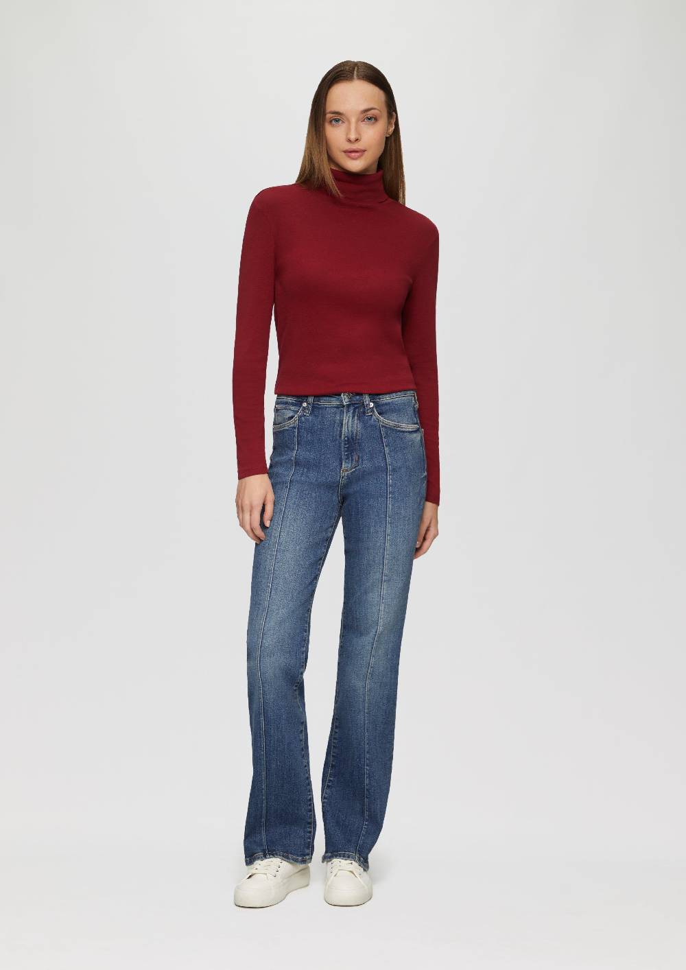 s.Oliver Jeans Flare / Slim Fit / Mid Rise / Flared Leg / mit Nahtdetail Fabrikverkauf