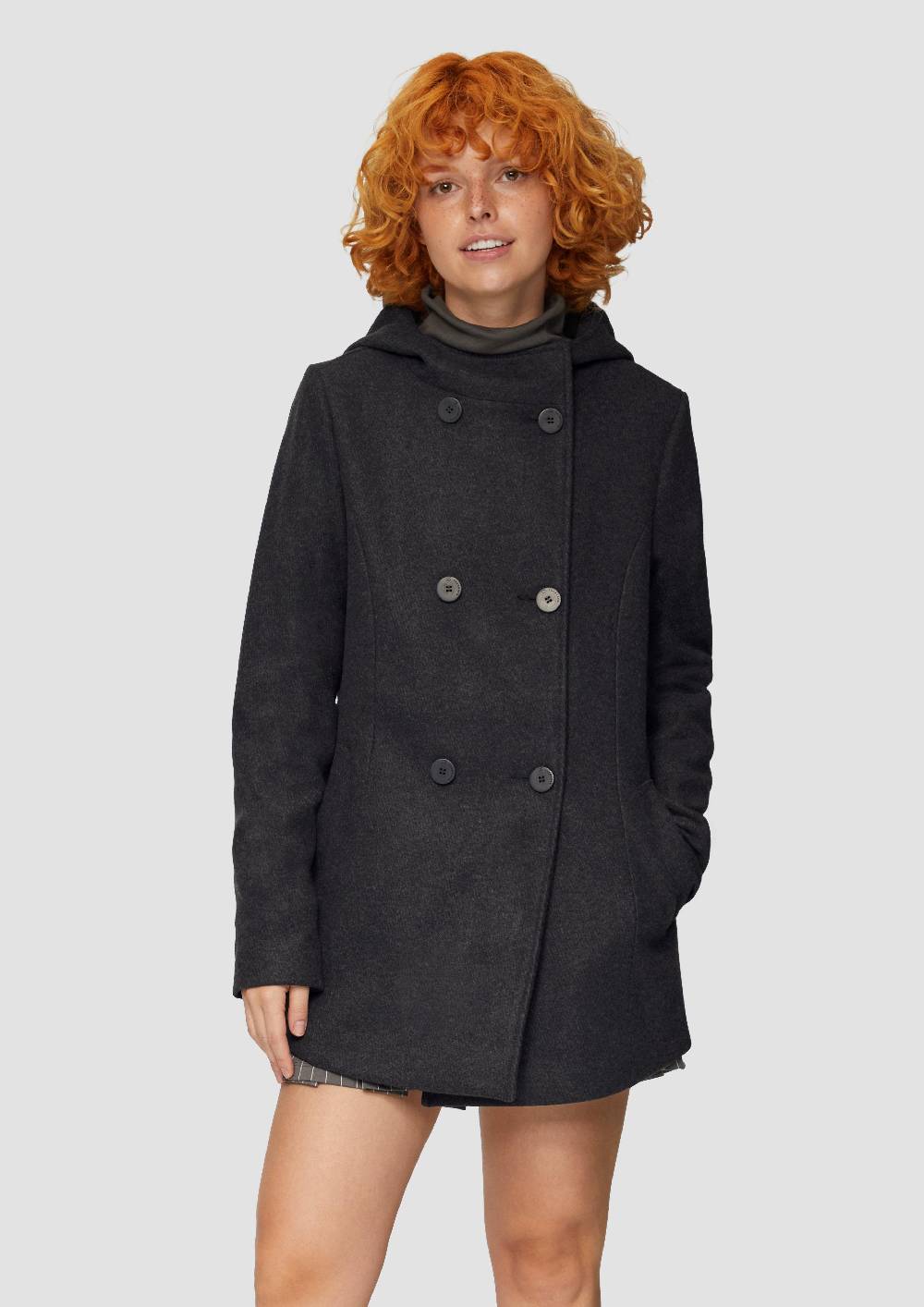 s.Oliver Jacke mit Kapuze in Wolloptik Flash Sale