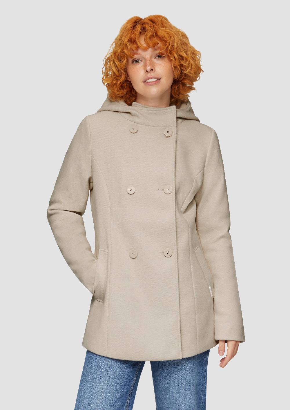 s.Oliver Jacke mit Kapuze in Wolloptik Begrenztes Angebot