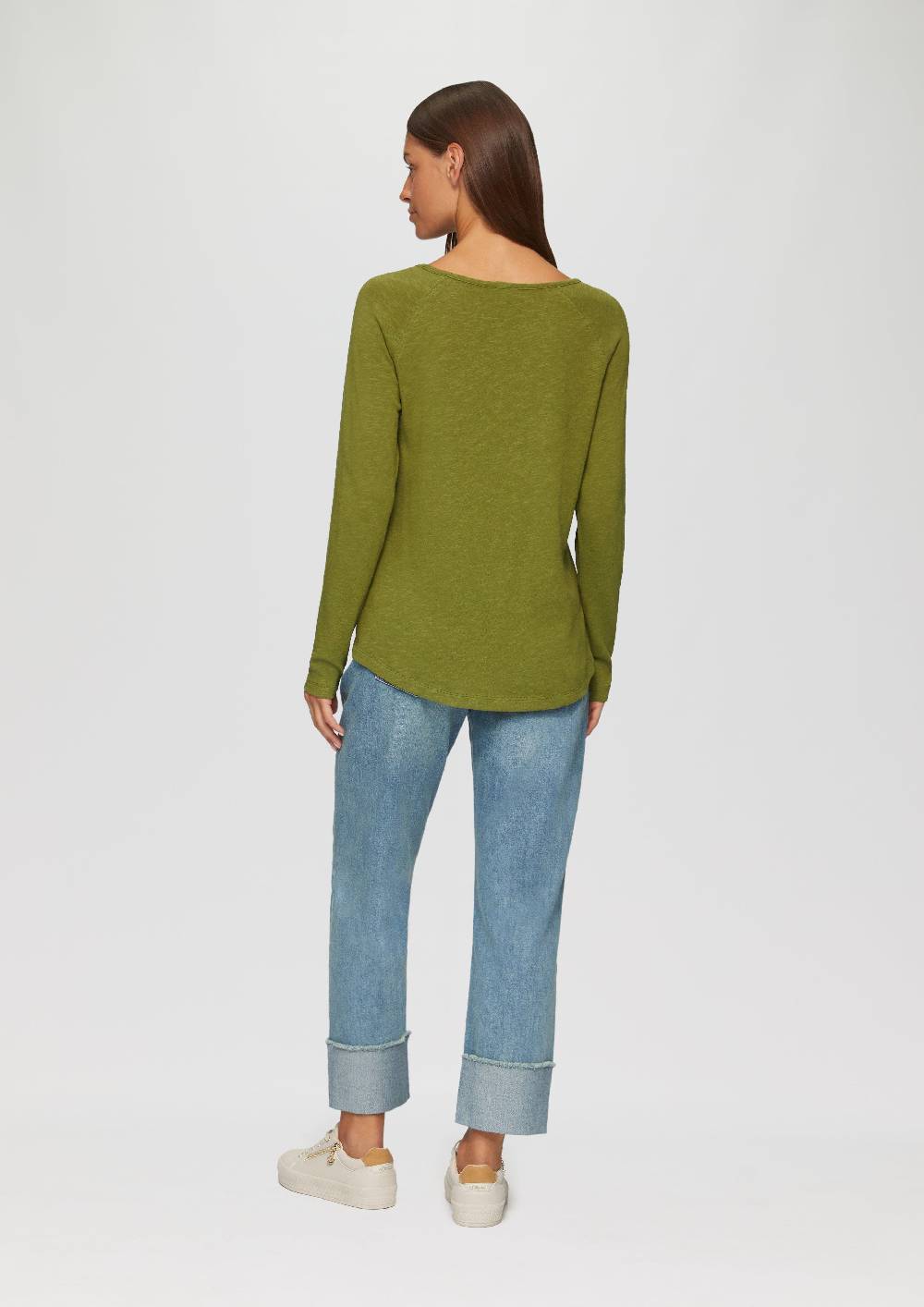 s.Oliver Langarmshirt mit Flammgarnstruktur und Raglanärmeln Online Shopping