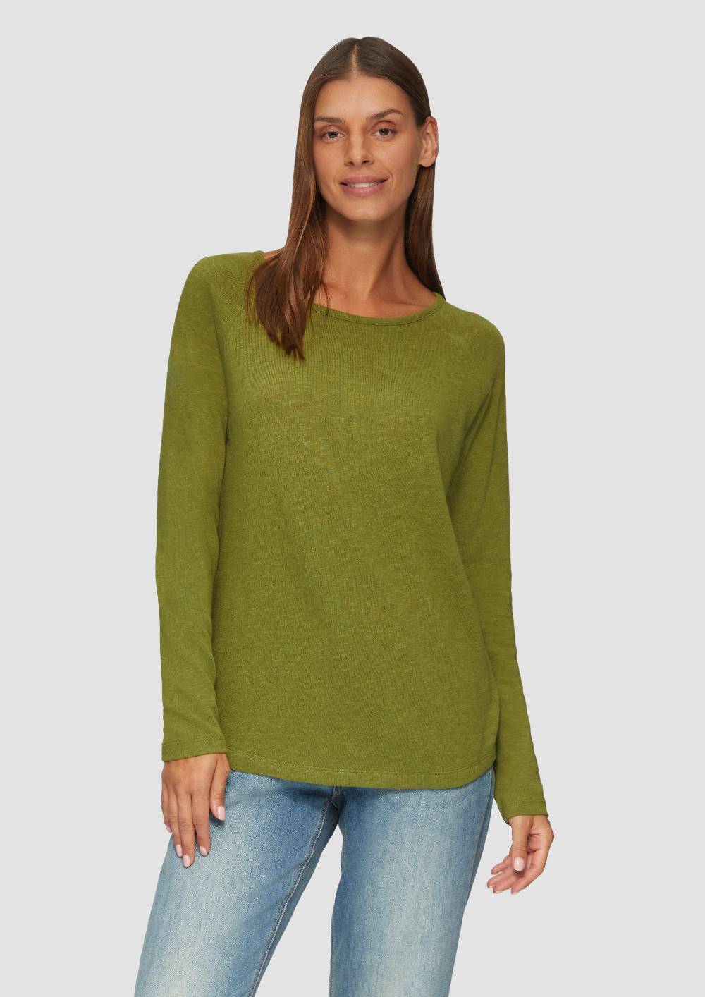 s.Oliver Langarmshirt mit Flammgarnstruktur und Raglanärmeln Online Shopping