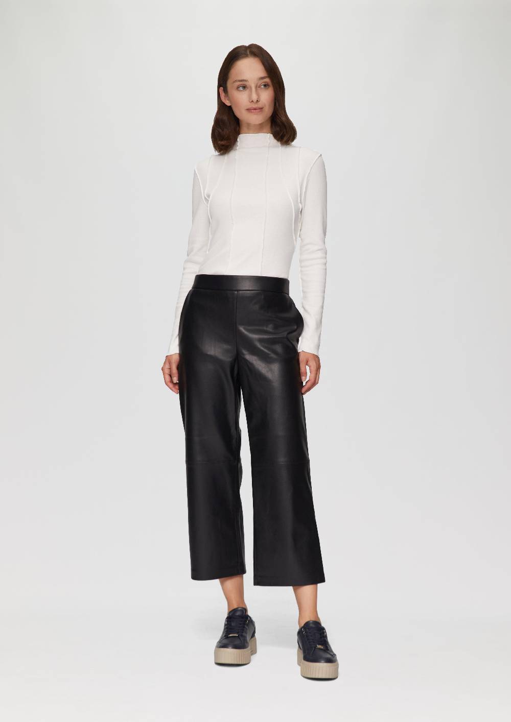 s.Oliver Culotte aus Lederimitat mit Nahtdetails Vatertagsangebot