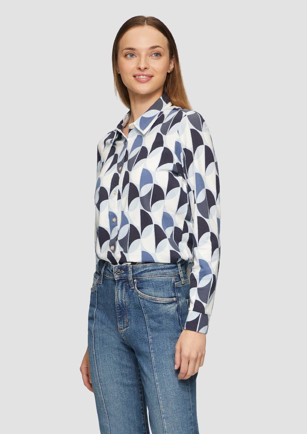 s.Oliver Hemdbluse aus Jersey Online Outlet