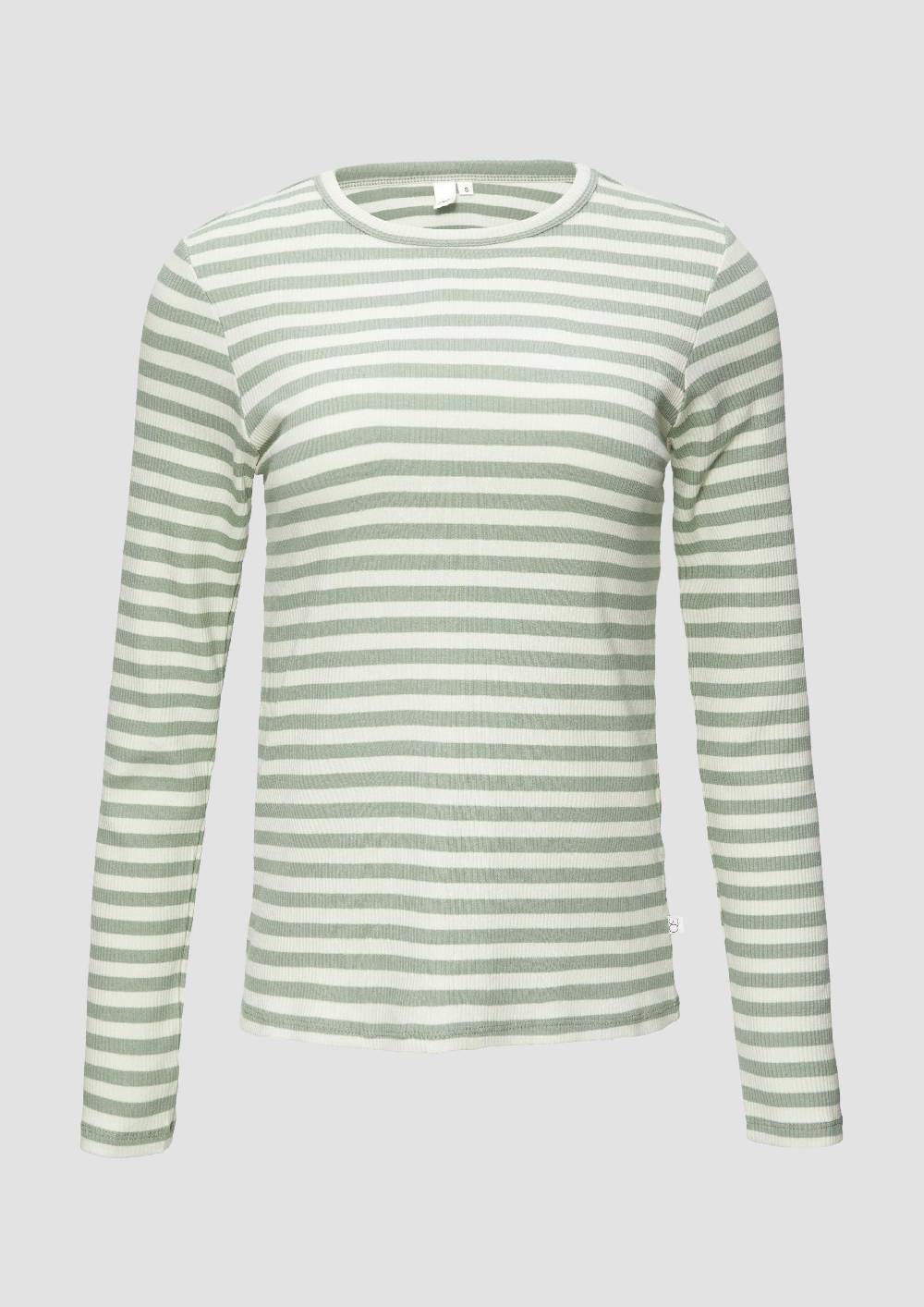 s.Oliver Geripptes Longsleeve im Slim Fit Exklusive Angebote