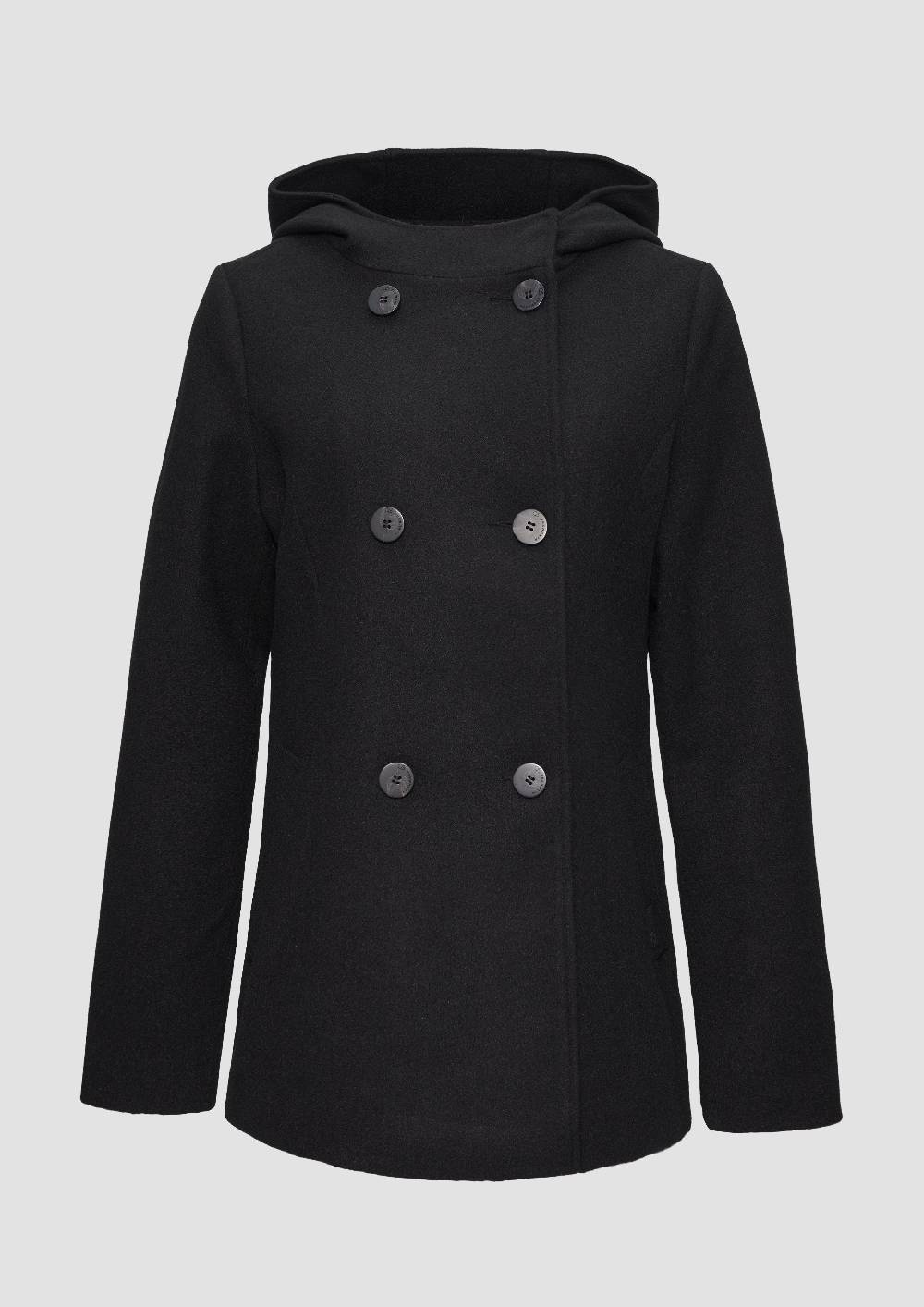 s.Oliver Jacke mit Kapuze in Wolloptik Große Rabatte