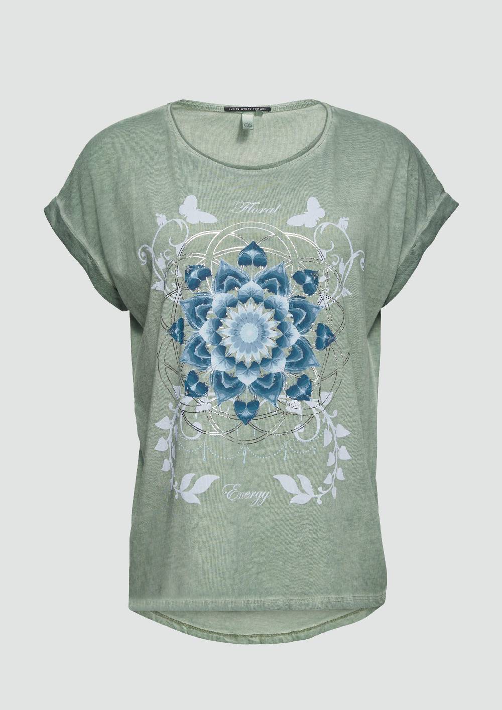s.Oliver Gewaschenes T-Shirt mit Frontprint Kauf eins, bekomm eins gratis