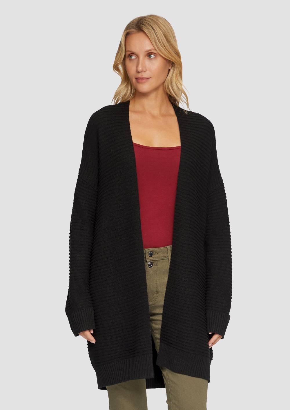 s.Oliver Strickjacke im Oversize-Look mit Ottoman-Struktur Sonderangebote