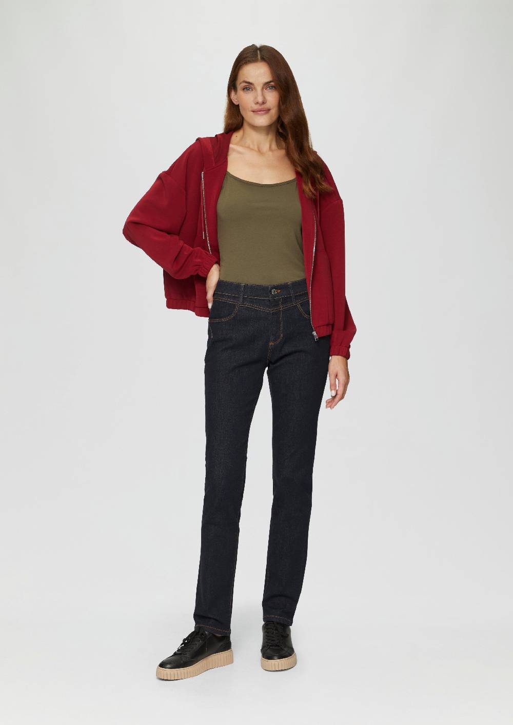s.Oliver Jeans Betsy / Slim Fit / Mid Rise / Slim Leg / Rinsed Washed VIP-Rabatte