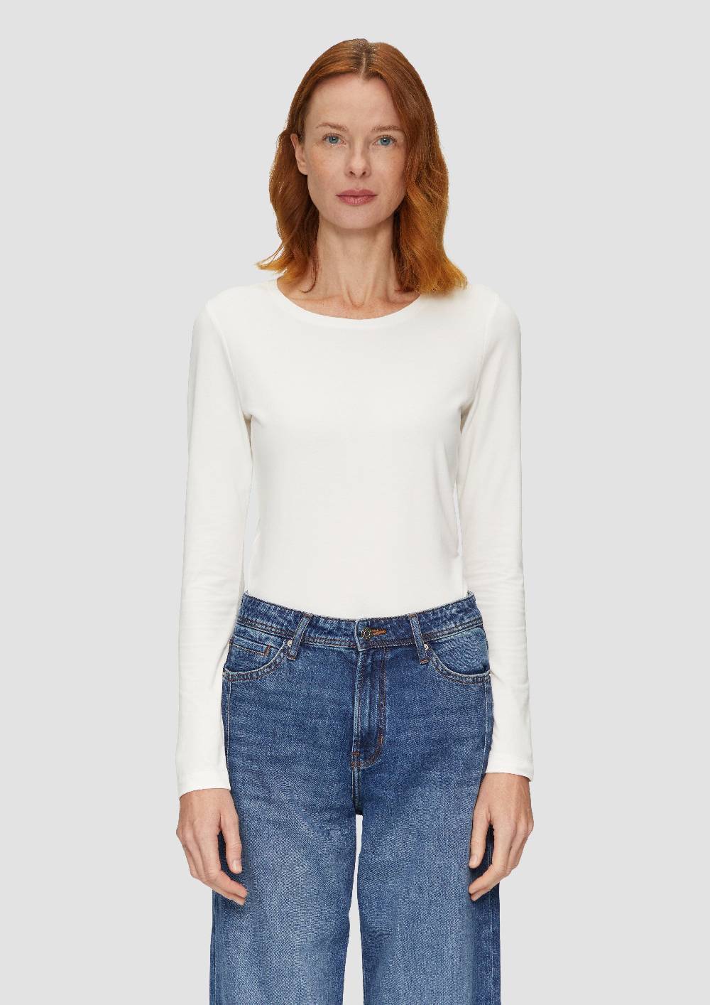 s.Oliver Longsleeve aus Baumwollstretch Wochenangebot