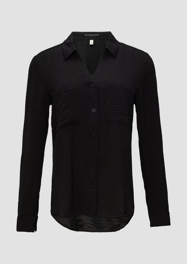 s.Oliver Crêpe-Bluse mit Brusttaschen Begrenzte Freigabe