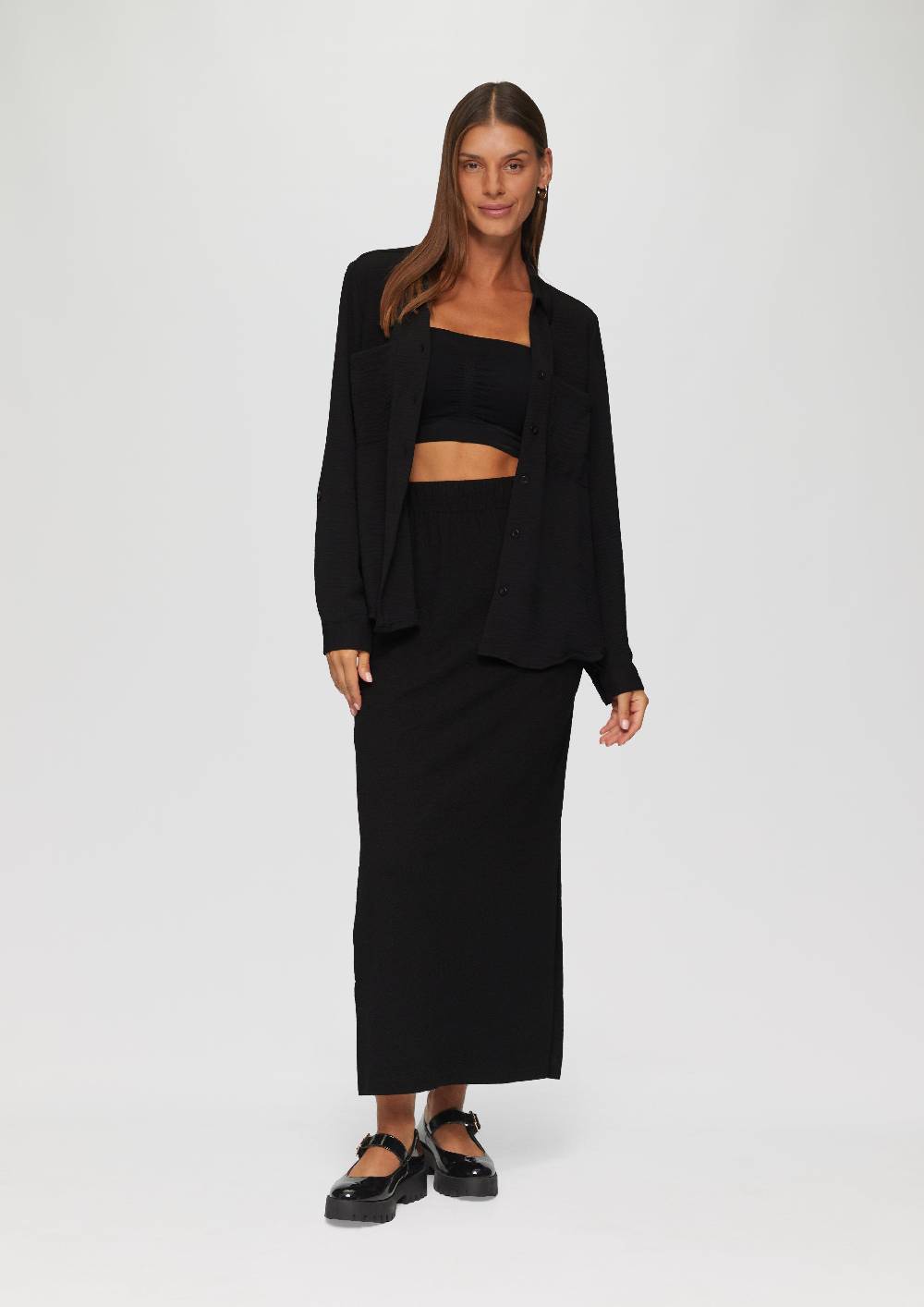 s.Oliver Crêpe-Bluse mit Brusttaschen Begrenzte Freigabe