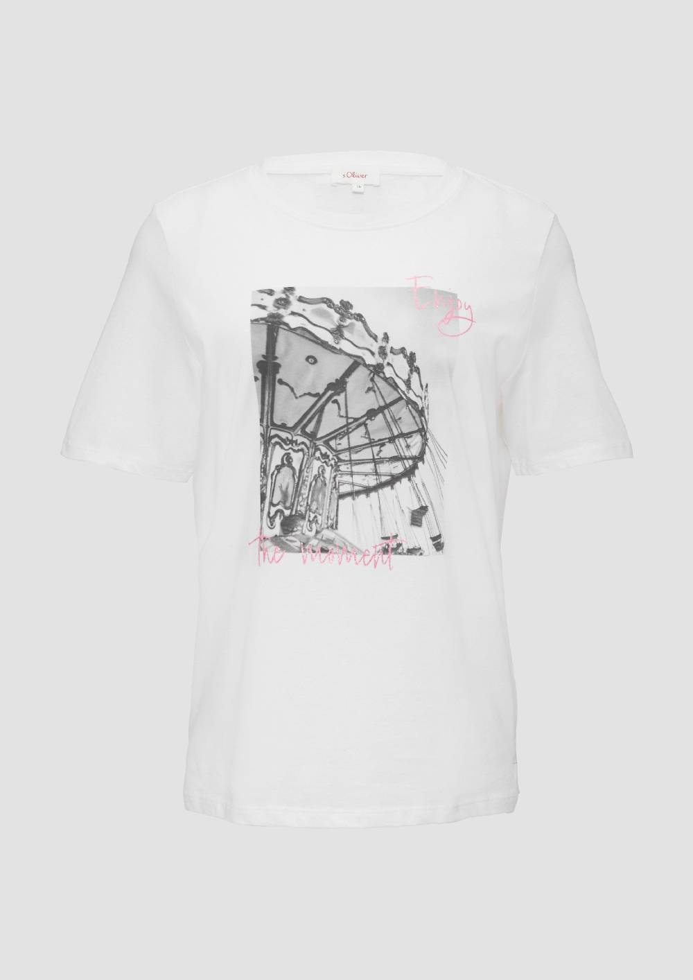 s.Oliver T-Shirt mit Frontprint und Glitzer-Detail Letzte 3 Tage