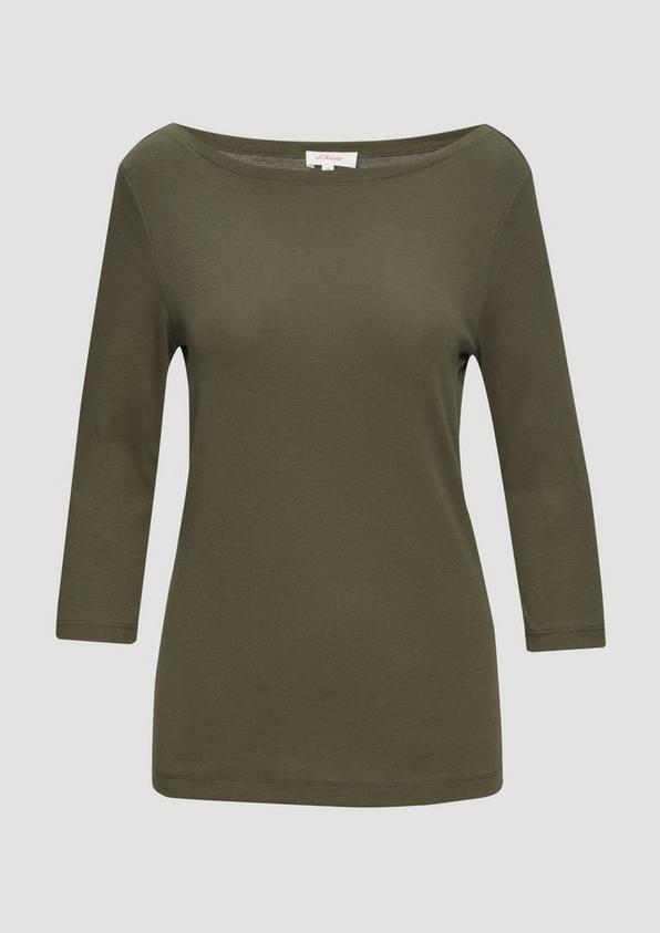 s.Oliver T-Shirt mit 3/4-Arm und U-Boot Ausschnitt Letzte 2 Tage