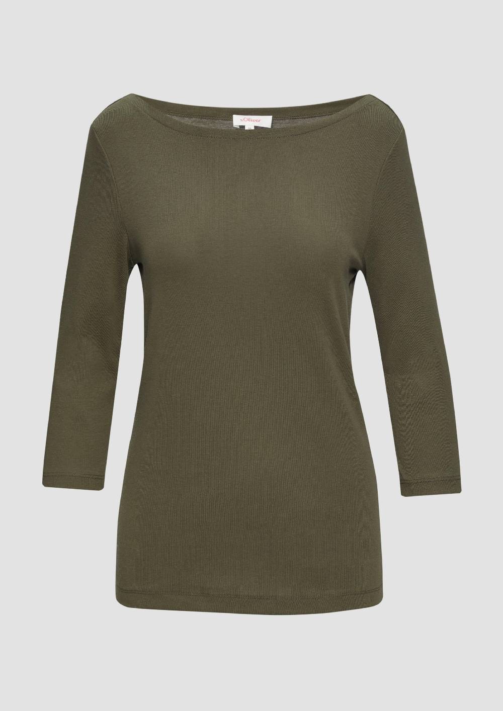 s.Oliver T-Shirt mit 3/4-Arm und U-Boot Ausschnitt Letzte 2 Tage