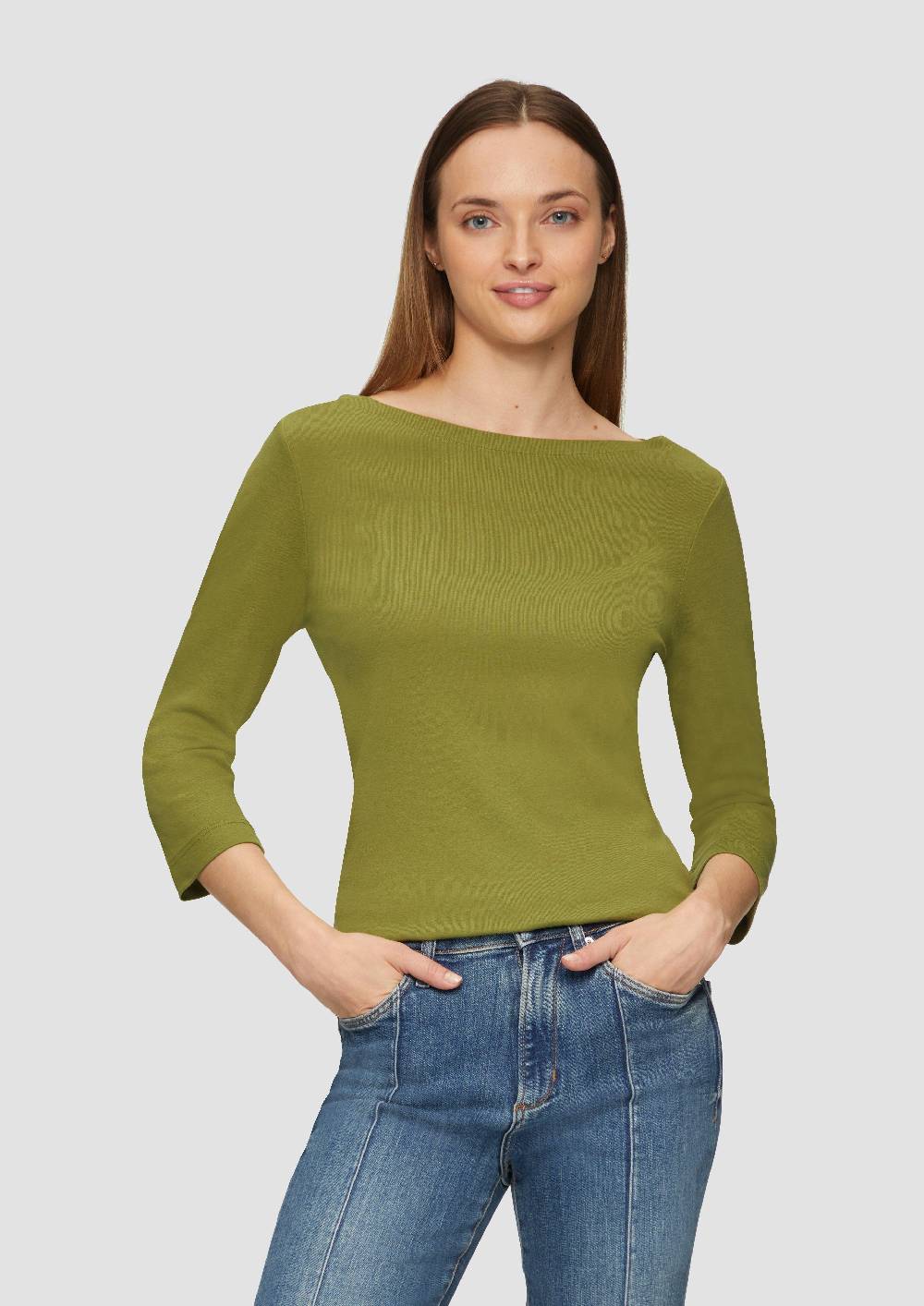 s.Oliver T-Shirt mit 3/4-Arm und U-Boot Ausschnitt Letzter Tag