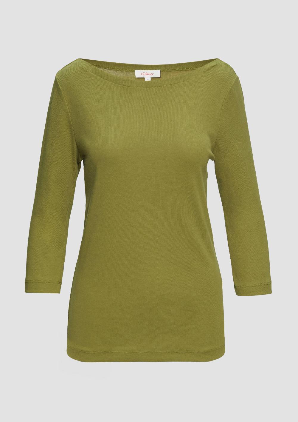 s.Oliver T-Shirt mit 3/4-Arm und U-Boot Ausschnitt Letzter Tag