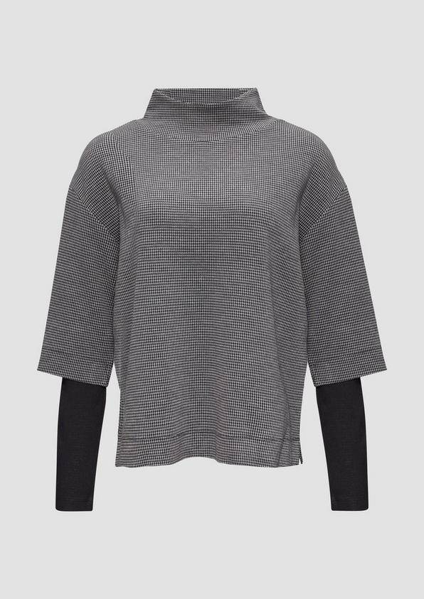 s.Oliver Relaxtes Sweatshirt im Layering-Look Bis zu 50% Rabatt