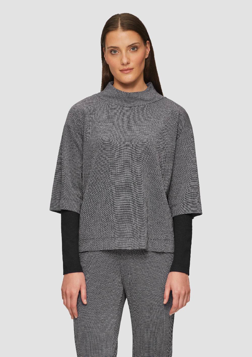 s.Oliver Relaxtes Sweatshirt im Layering-Look Bis zu 50% Rabatt