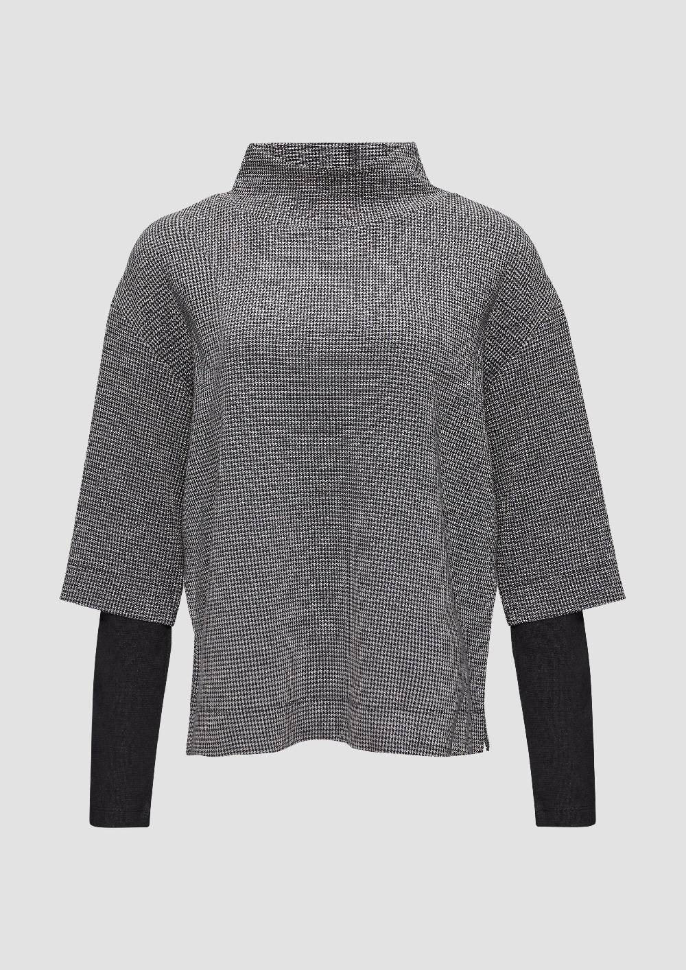 s.Oliver Relaxtes Sweatshirt im Layering-Look Bis zu 50% Rabatt