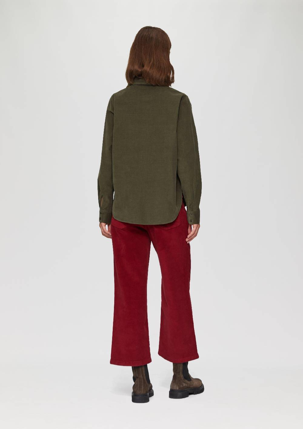 s.Oliver Cordbluse im Relaxed Fit mit Naht-Details Vierteljährliche Förderung