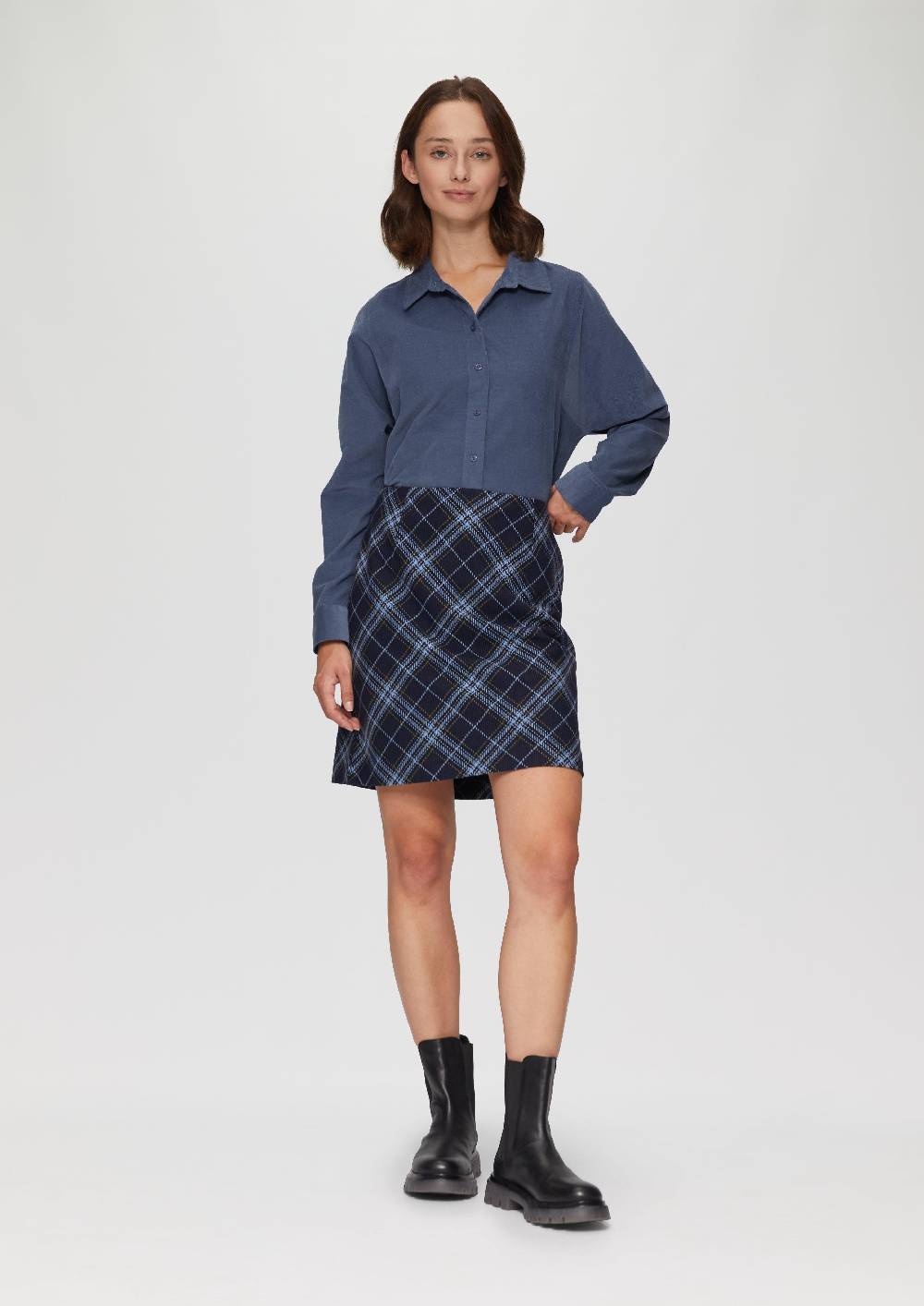 s.Oliver Cordbluse im Relaxed Fit mit Naht-Details Bis zu 55% Rabatt