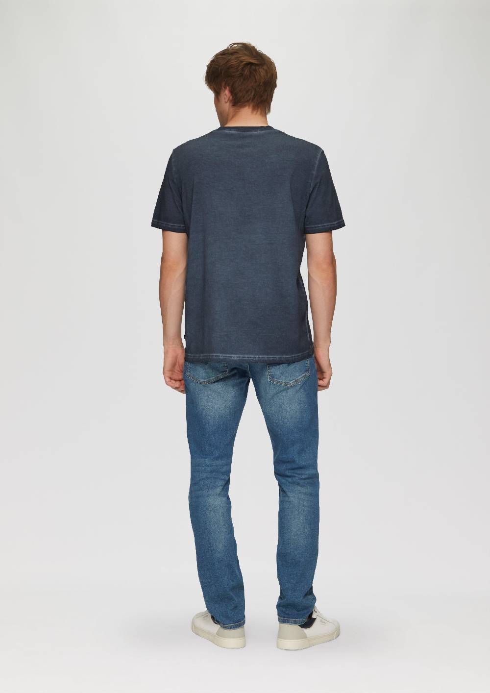s.Oliver Gewaschenes T-Shirt mit Rundhalsausschnitt Super Rabatt