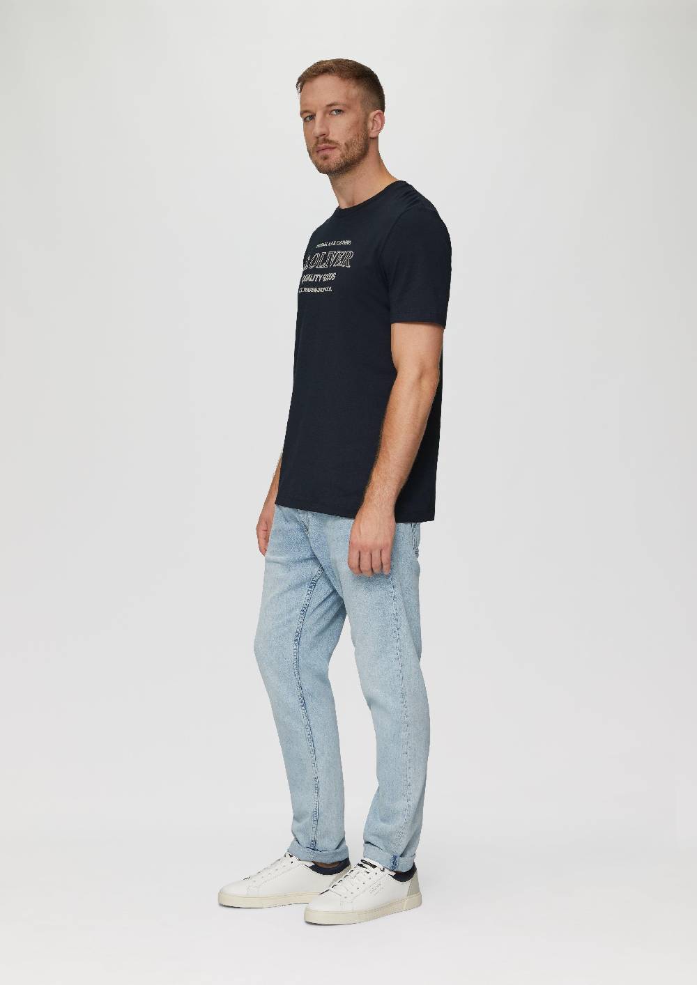 s.Oliver T-Shirt mit Logo-Motiven aus reiner Baumwolle 50% Rabatt mit kostenlosem Versand