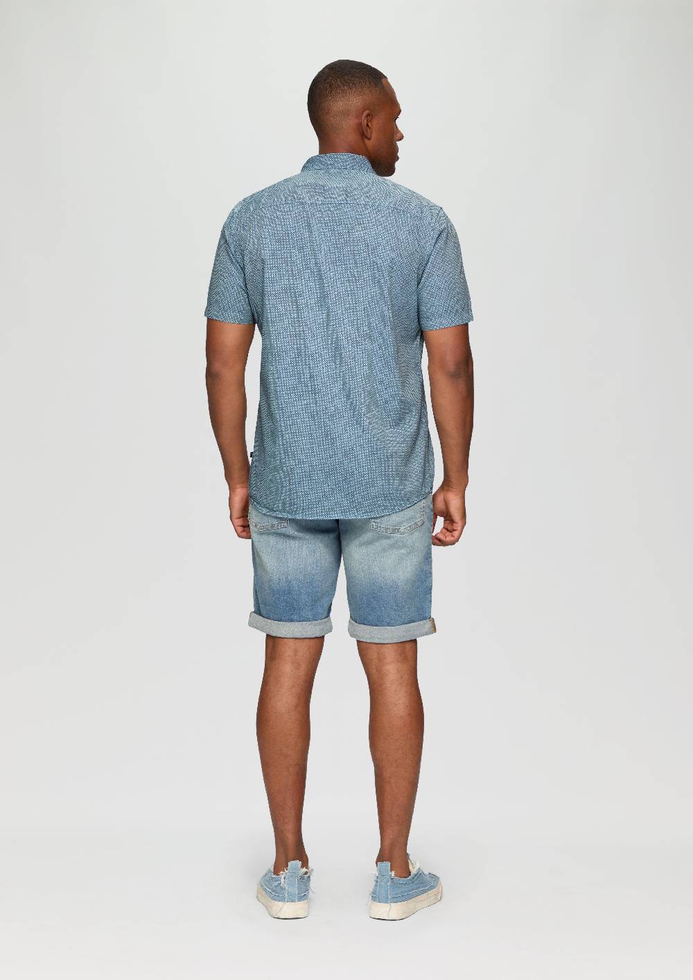s.Oliver Regular: Kurzarmhemd mit All-over-Print Clearance-Verkauf
