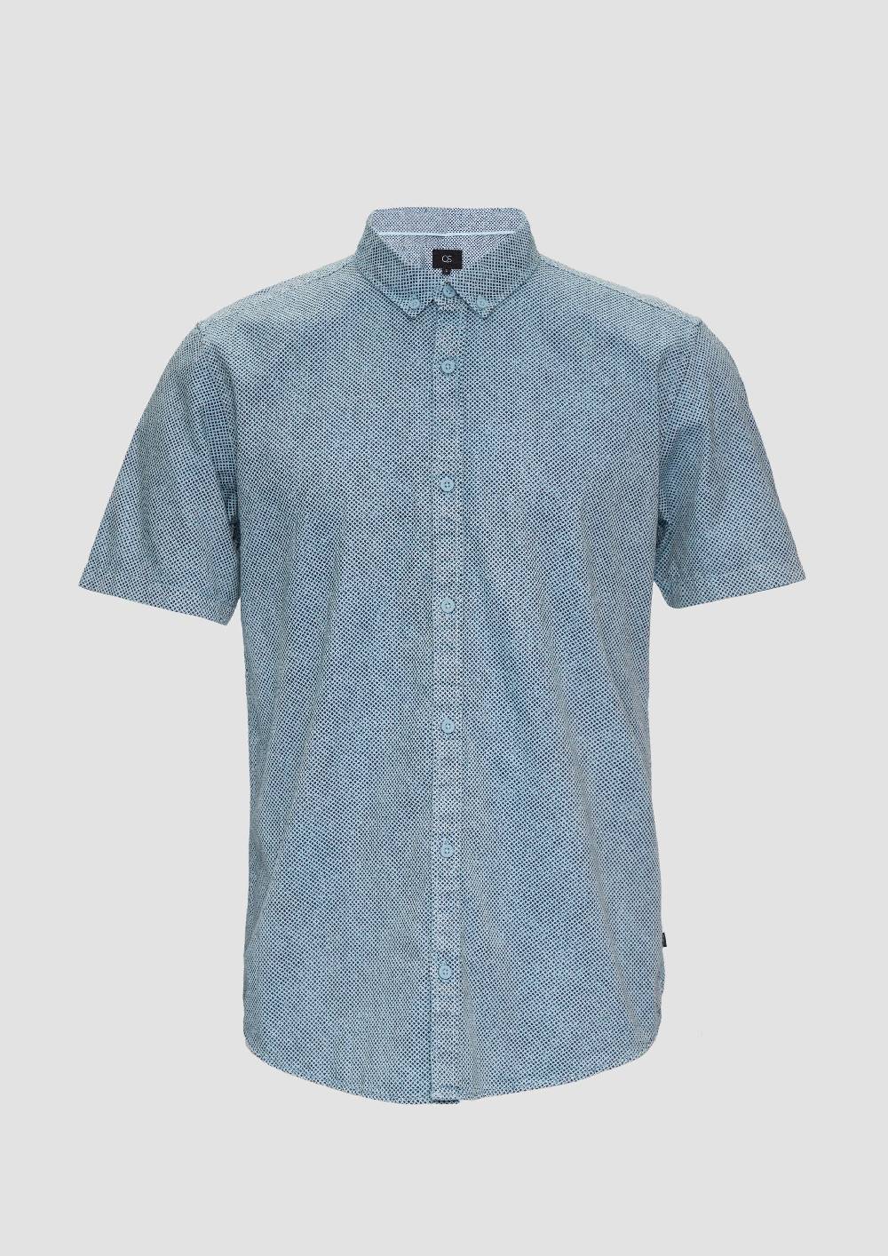 s.Oliver Regular: Kurzarmhemd mit All-over-Print Clearance-Verkauf