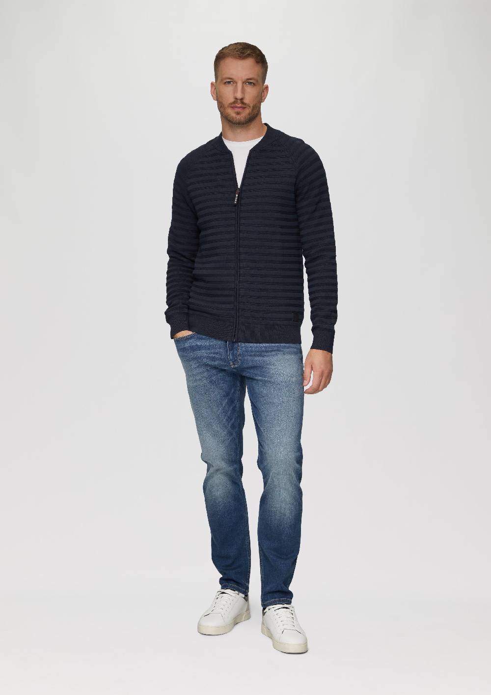 s.Oliver Strickjacke mit Strukturstreifen Fabrikladen