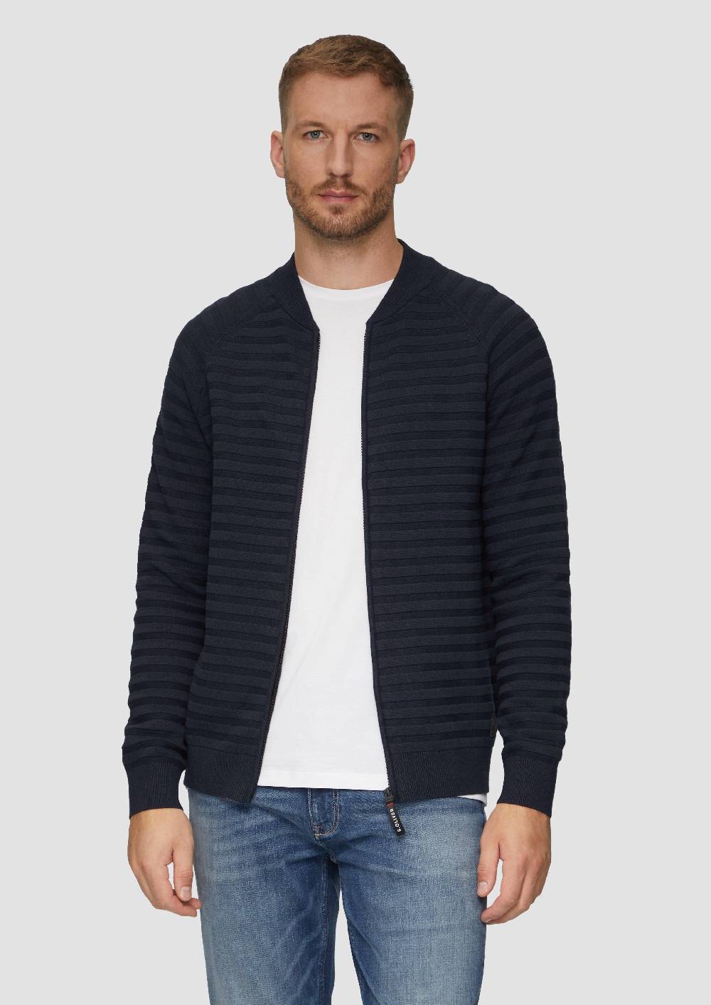 s.Oliver Strickjacke mit Strukturstreifen Fabrikladen
