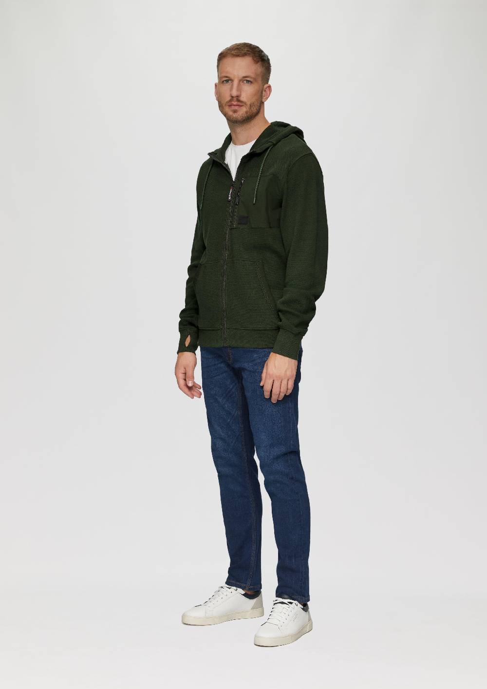 s.Oliver Weiche Sweatshirt-Jacke mit Kapuze Speichern exportieren