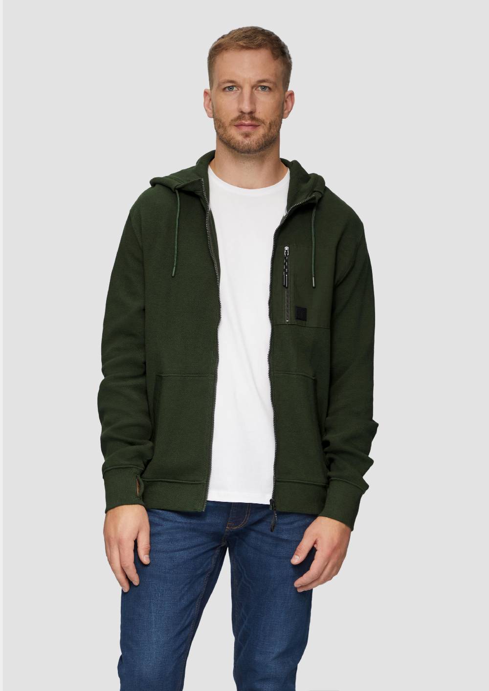 s.Oliver Weiche Sweatshirt-Jacke mit Kapuze Speichern exportieren