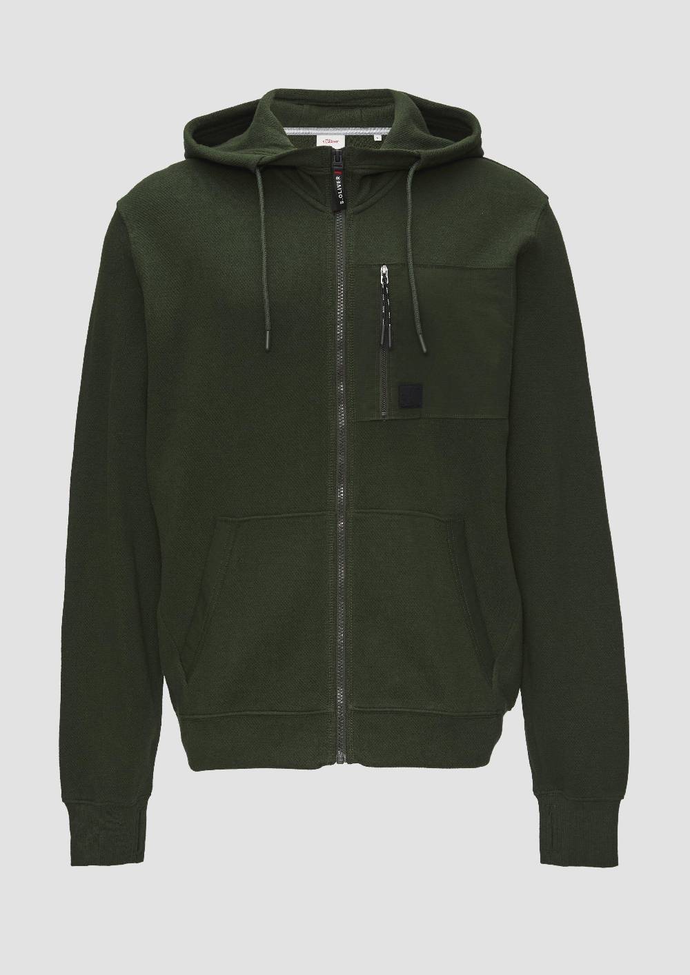 s.Oliver Weiche Sweatshirt-Jacke mit Kapuze Speichern exportieren