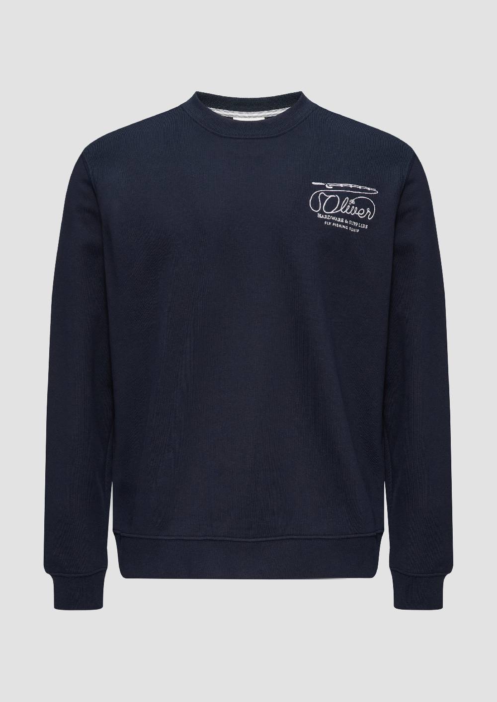 s.Oliver Sweatshirt mit Stickerei aus weichem Baumwollmix Fabrikverkauf