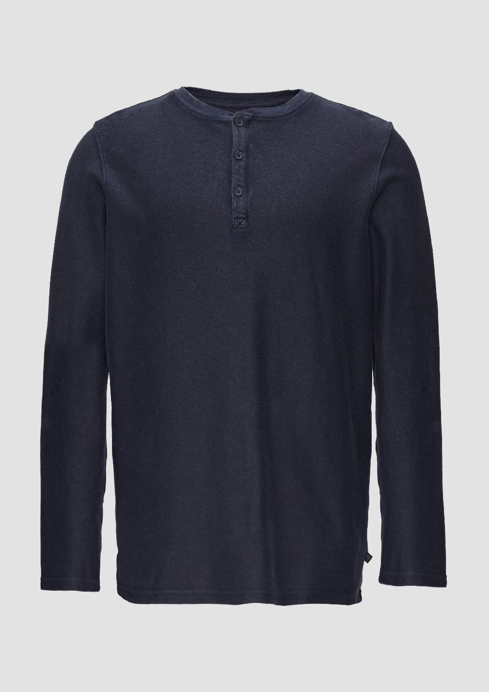 s.Oliver Longsleeve aus Strukturware mit Garment Dye Sonderangebot