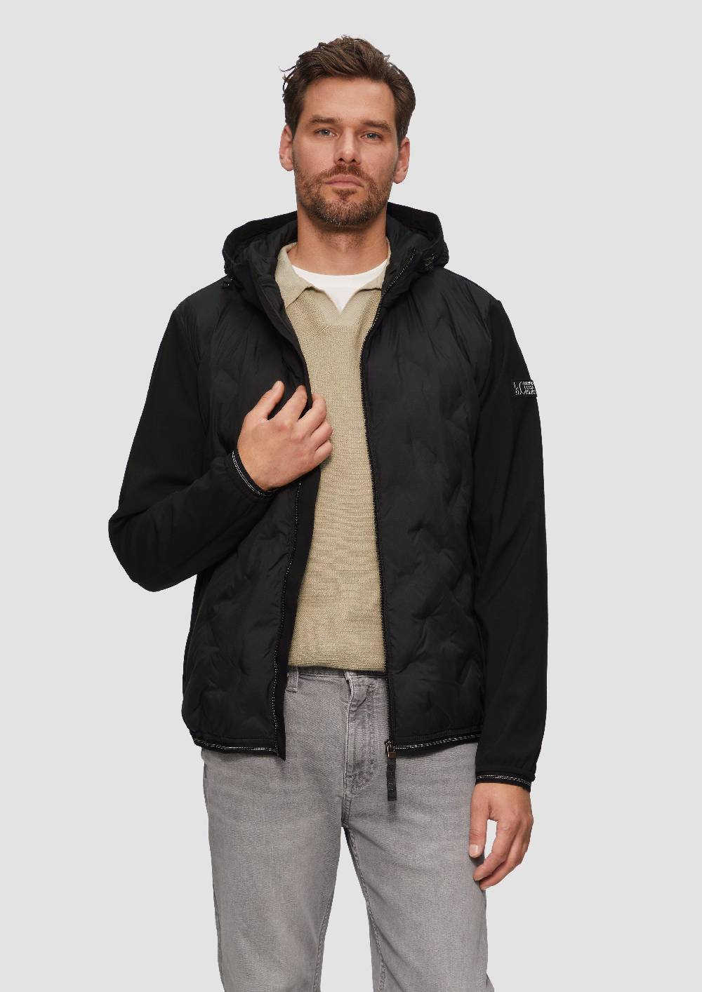 s.Oliver Leichte Steppjacke im Fabricmix Großer Ausverkauf