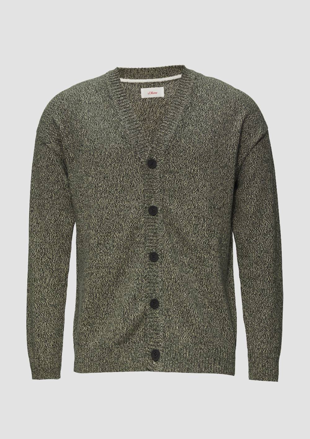 s.Oliver Strickcardigan mit V-Ausschnitt in Bicolor-Optik Black Friday