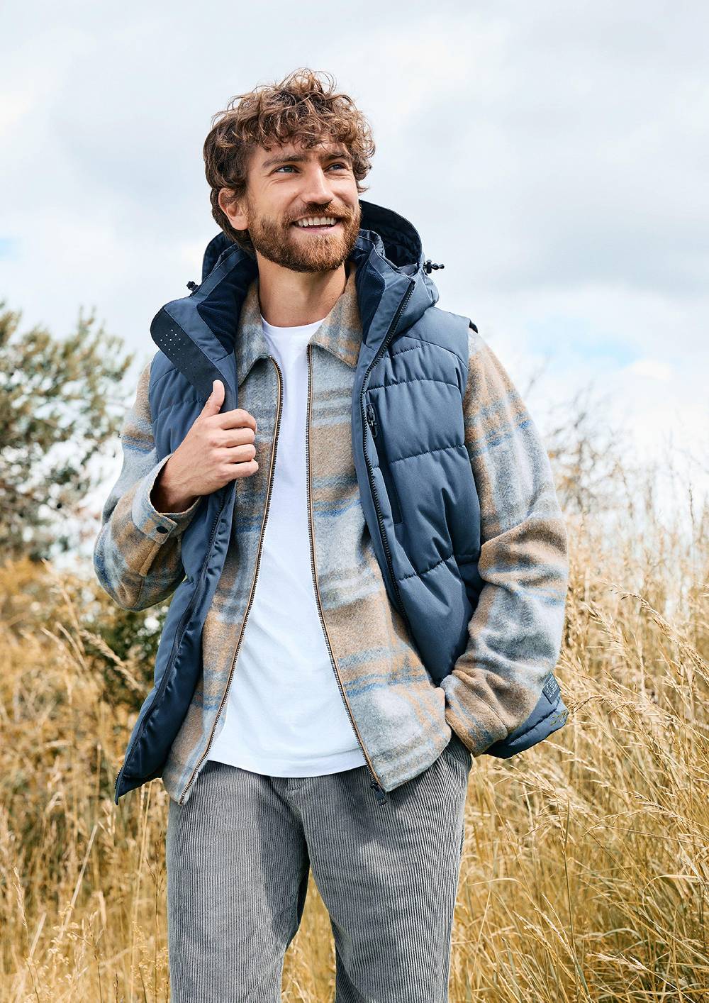 s.Oliver Karierte Hemdjacke aus Wollmix Jubiläumsangebot