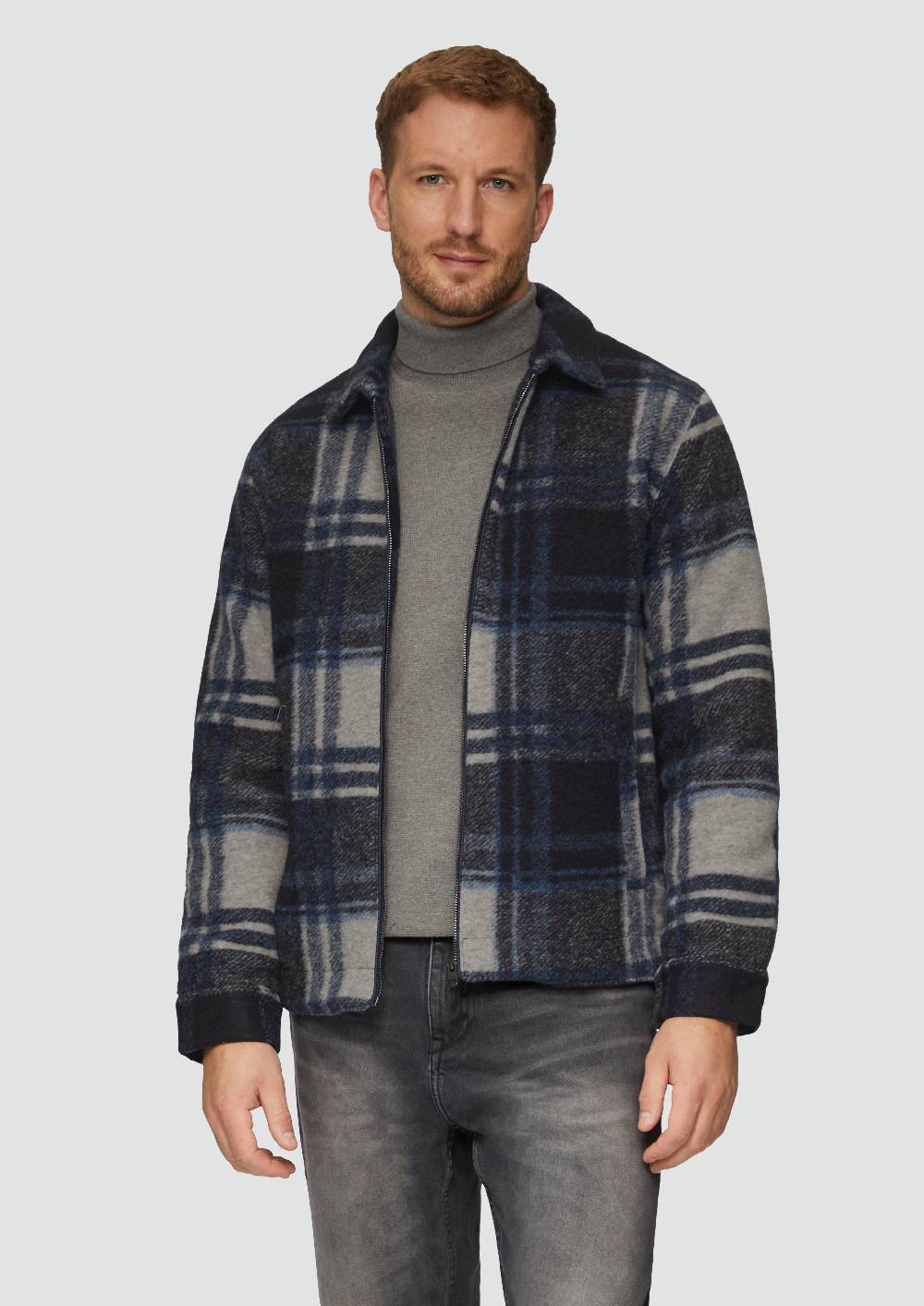 s.Oliver Karierte Hemdjacke aus Wollmix Lagerräumung