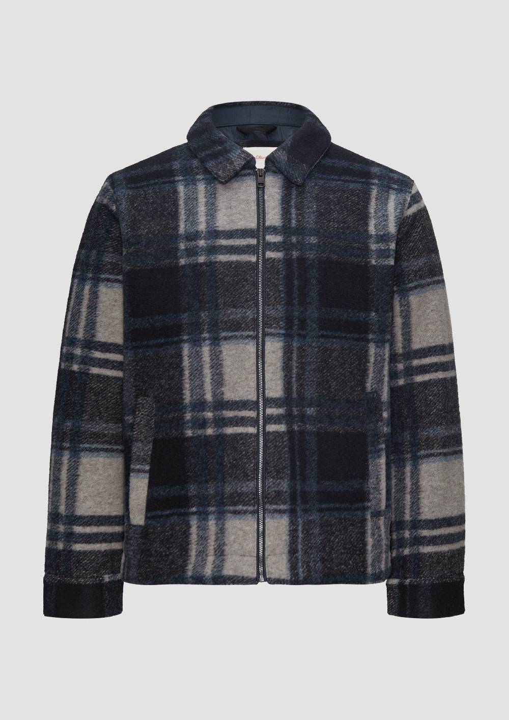 s.Oliver Karierte Hemdjacke aus Wollmix Lagerräumung