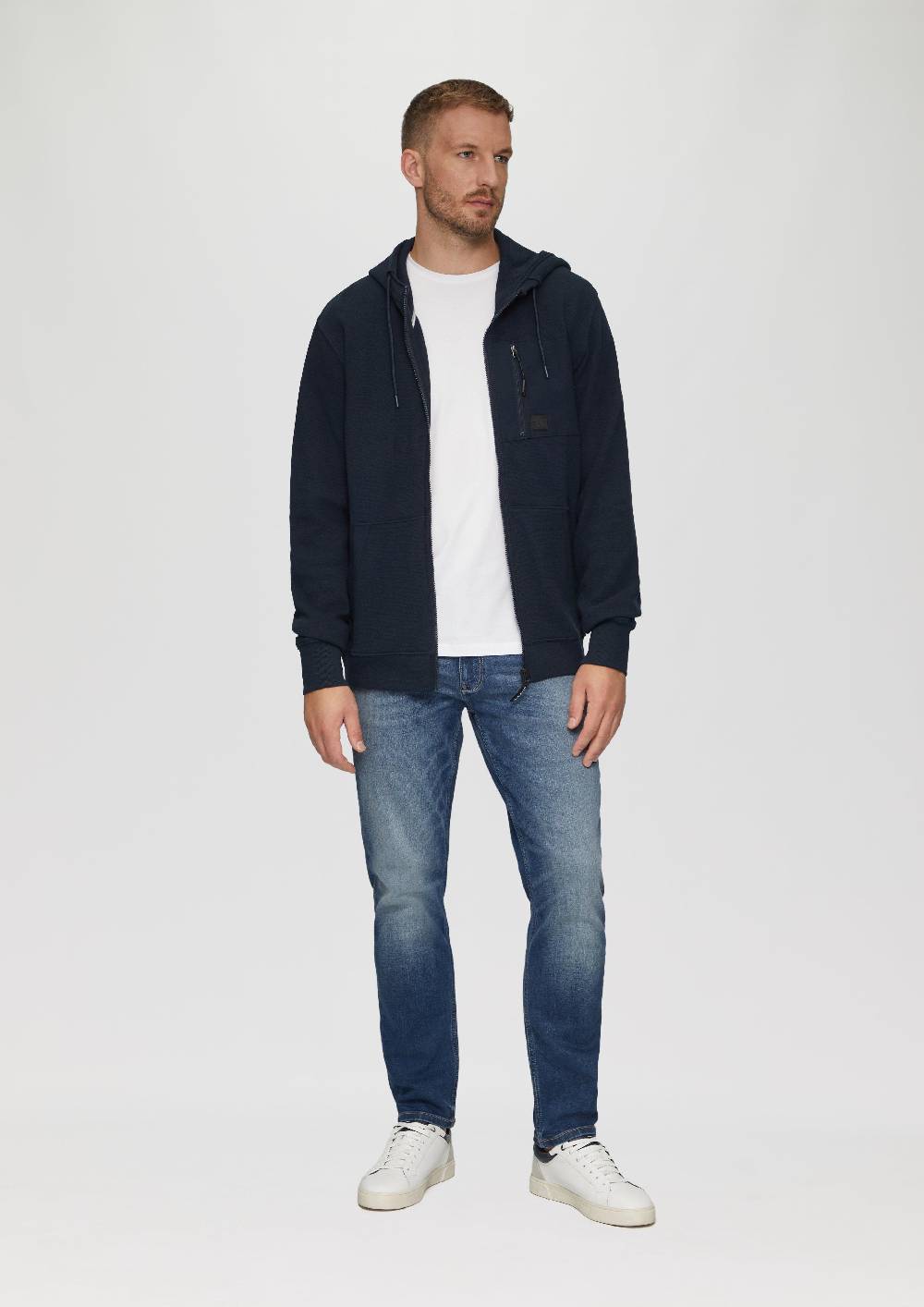 s.Oliver Weiche Sweatshirt-Jacke mit Kapuze Neueste Mode